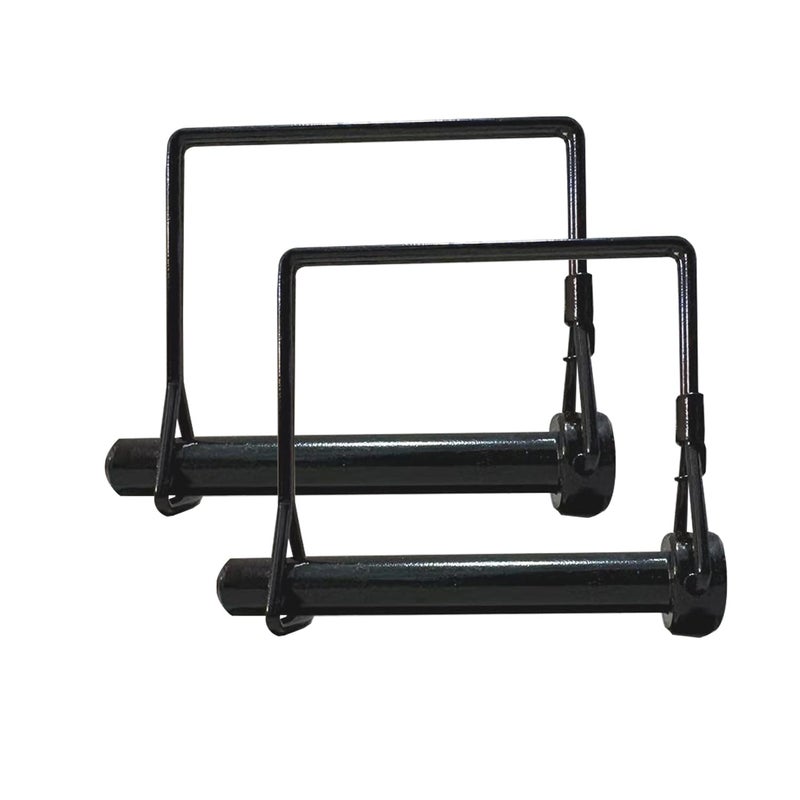 Truleego 2 Pack 3/8 x 3-5/32 Inch Trailer Hitch Pin, Heavy Duty Steel Hitch Lock Pin and Trailer Lock Pin with Quick Release Clip, Black Zinc Coupler Locking Pin for Towing Trailers, Trucks, Farm Equipment - Image 1